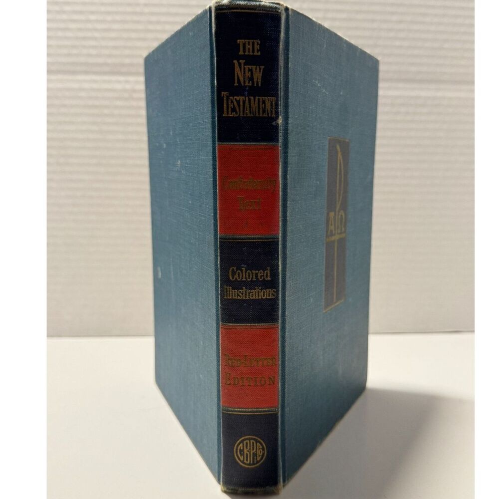 Vintage 1950 Red-Letter Edition New Testament Bible Hardcover